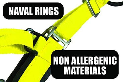 Adjustable Sled Pro Harness - Small, Yellow, Dog Pulling Harness for Large Breeds & Giant Dogs, Great for Dog Joring